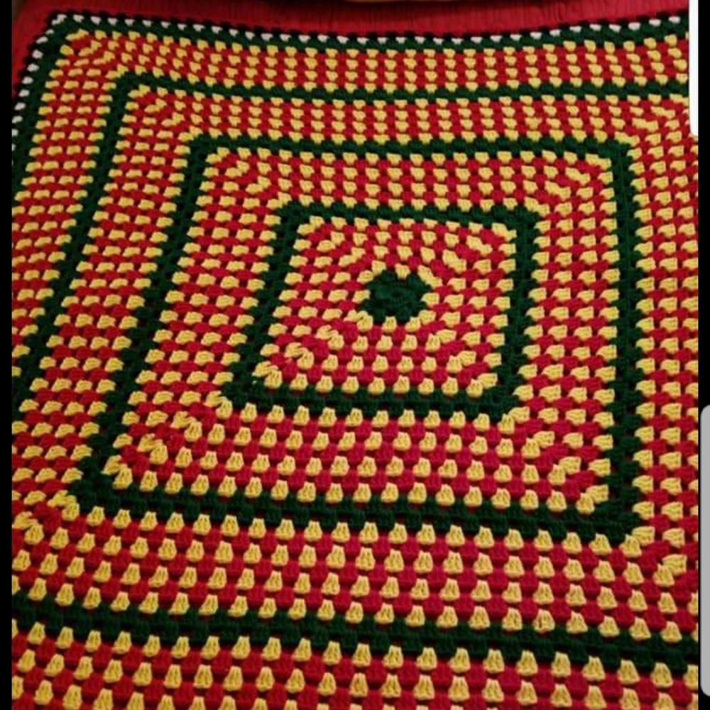 Handmade Crotchet Blanket/ Throw Afgan